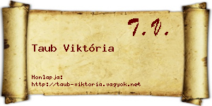 Taub Viktória névjegykártya